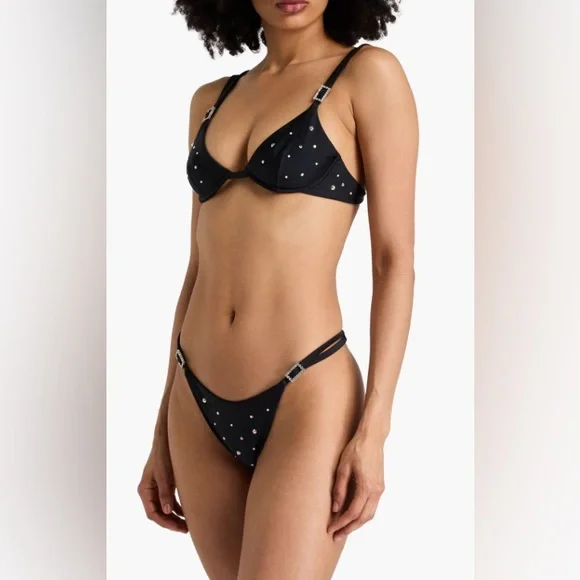 Alessandra Rick Crystal Embellished Bikini Size 44 (US Sz 8) MSRP$620 NWT - Picture 1 of 9